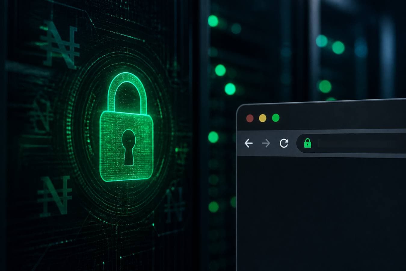 Padlock representing encrypted sessions